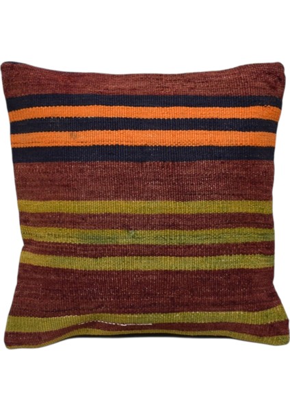 Yeni El Dokuma Dekoratif Kilim Kırlent Yastık Kılıfı 6487