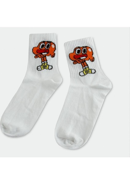 Xmpdby Çzgflm Kolej Çorap 8X28-BEYAZ