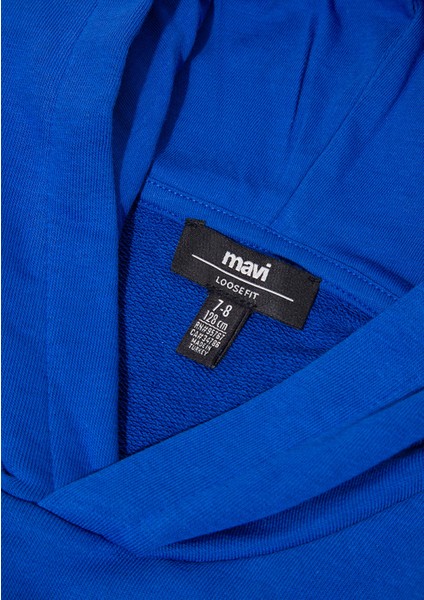 Mavi Baskılı Mavi Sweatshirt 6S10139-70576