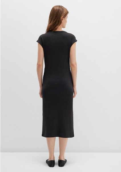 Siyah Midi Elbise 1310776-900