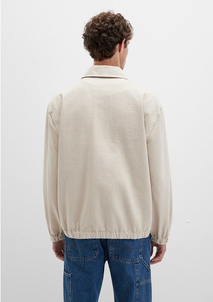 Yarı Fermuarlı Ekru Gömlek 0211784-81202