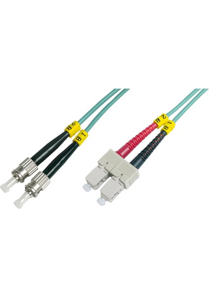 St-Sc Fiber Optic Patch Cable, Multimode Om 3 50/125 Duplex, 3.0mm, Lszh, 15 Meter