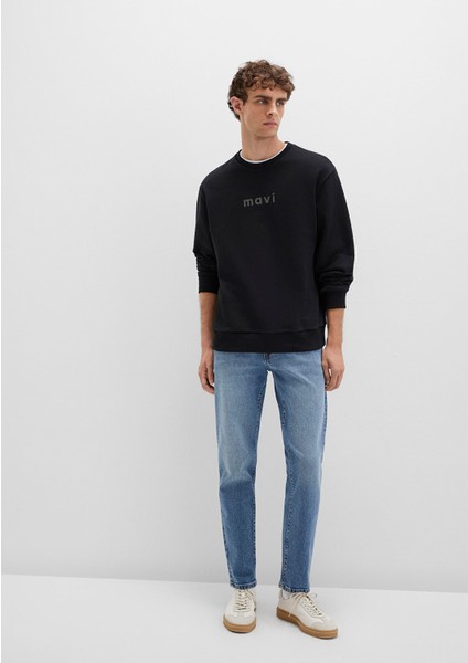 Mavi Logo Baskılı Siyah Sweatshirt 0S10556-900