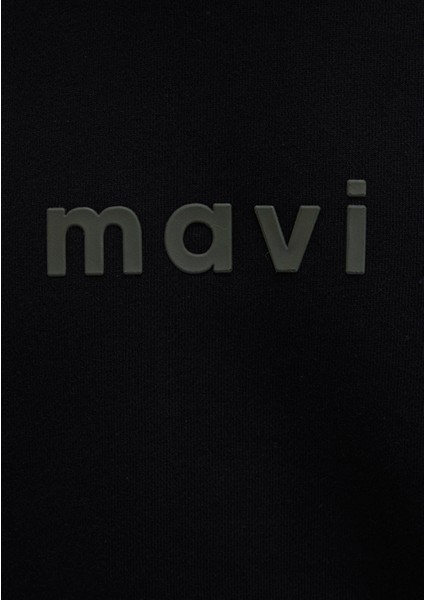 Mavi Logo Baskılı Siyah Sweatshirt 0S10556-900