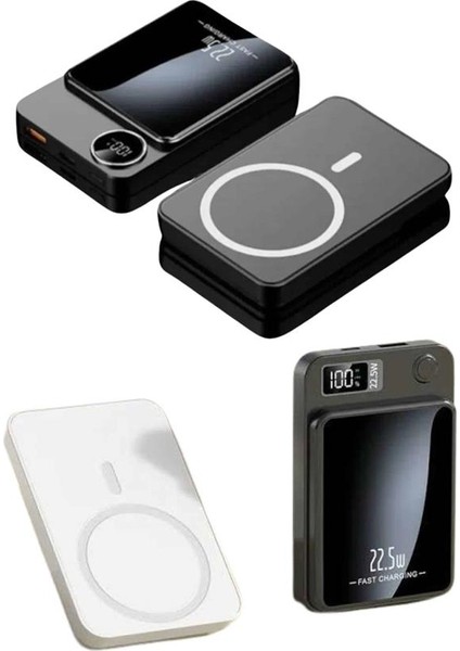 Xmpdby Taşınabilir Şarj Magsafe Powerbank 10.000 Mah Hızlı Şarj LED Göstergeli Kablosuz fırsatları