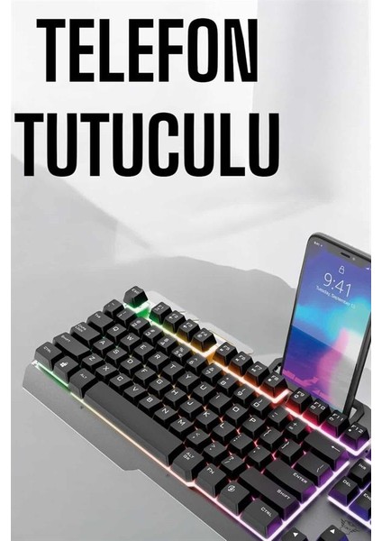 Xmpdby Oyuncu Klavyesi Q Klavye Rgb Işıklı Mouse Hediyeli indirimleri