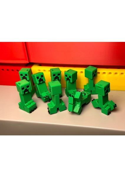 Minecraft Creeper Figür – Eklemli Ayaklı Model | 1 Adet 3D Baskı Oyuncak fiyatları