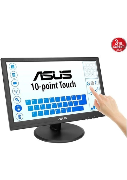 15.6 Asus VT169HE IPS 5ms 60MHZ 1xvga 1xhdmı Fhd 1920X1080 Dokunmatik Ekran Flıcker Free Çerçevesiz Vesa Siyah modelleri