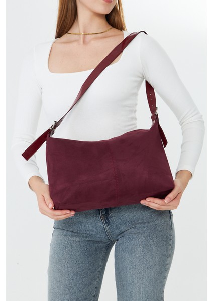 Metro Bordo Süet Kadın Omuz, Kol ve El Çantası