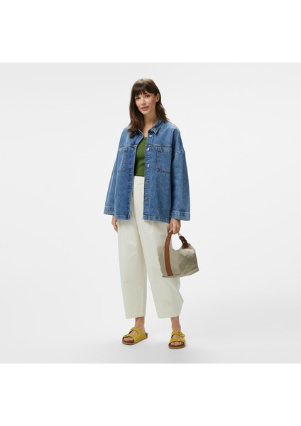 Kadın Lacivert Oversize Fit Gömlek 55W084T.93T modelleri