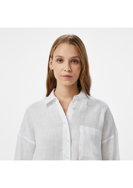 Kadın Beyaz Regular Fit Gömlek 55W087T.1BW fırsatları