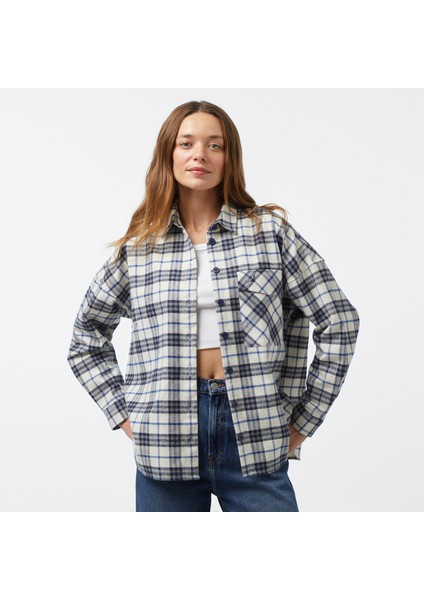 Kadın Beyaz Oversize Fit Gömlek 47W500T.1MA