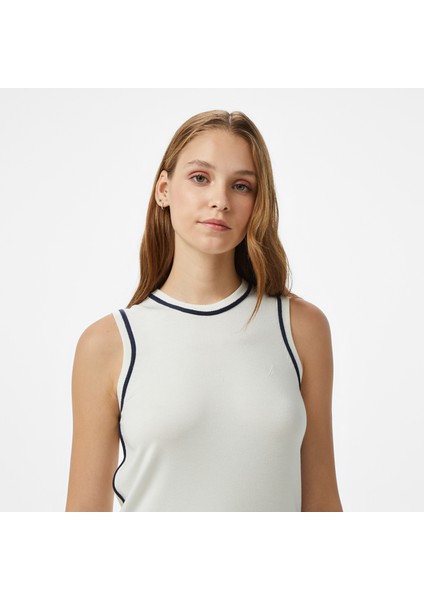 Kadın Beyaz Slim Fit Triko 55S104T.1BW fırsatları