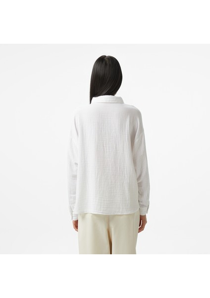 Kadın Beyaz Oversize Fit Gömlek 55W072T.1BW fiyatları