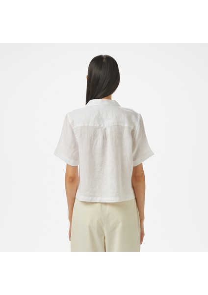 Kadın Beyaz Regular Fit Keten Gömlek 55W052T.1BW fiyatları