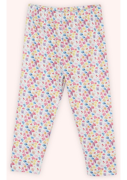 Kız Bebek Desenli Pembe Tayt