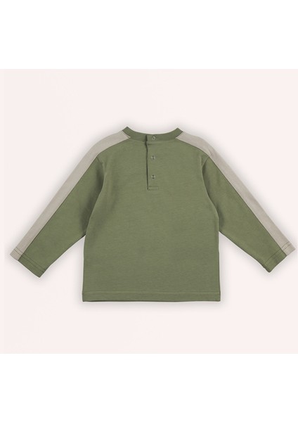 Erkek Bebek Baskılı Uzun Kollu Haki Tişört fiyatları