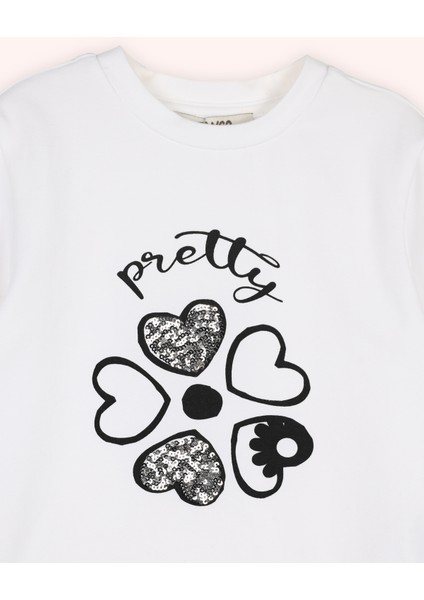 Kız Bebek Nakışlı Beyaz Tişört fiyatları