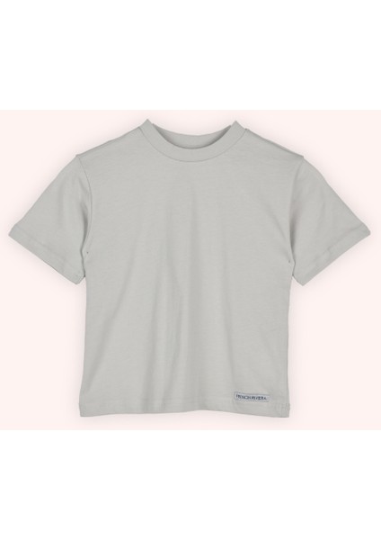 Erkek Bebek Kısa Kollu Gri Tişört