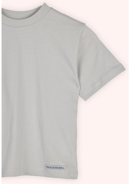 Erkek Bebek Kısa Kollu Gri Tişört fiyatları