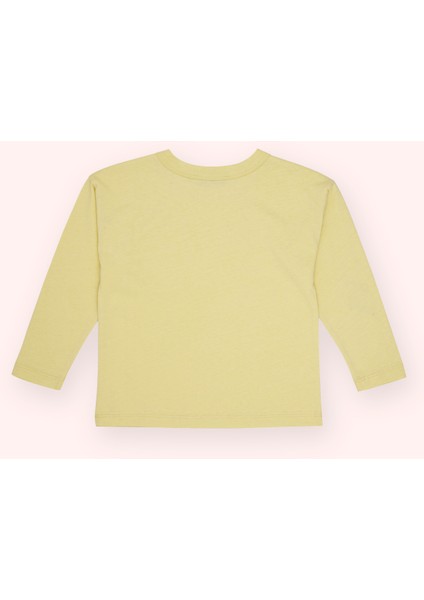 Erkek Bebek Baskı Detaylı Uzun Kollu Sarı Tişört modelleri