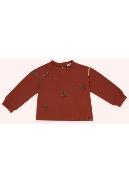 Kız Bebek Baskılı Kiremit Tişört