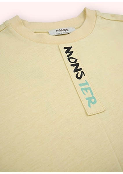 Erkek Çocuk Baskılı Detaylı Sarı Tişört modelleri