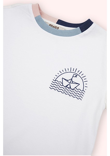 Erkek Bebek Kısa Kollu Beyaz Tişört modelleri