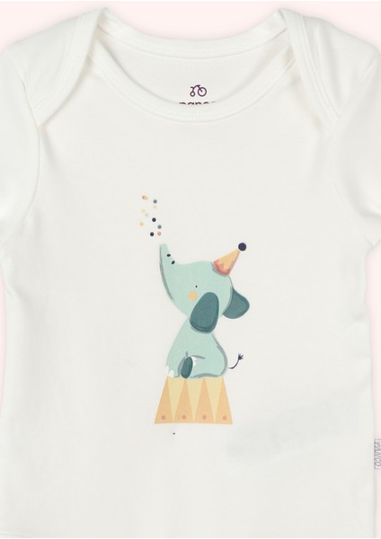 Yenidoğan Baskılı Kısa Kollu 2'li Ekru Body fiyatları