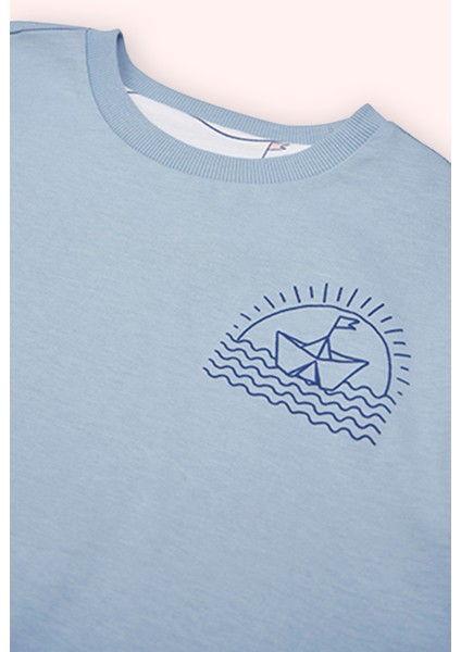 Erkek Çocuk Kısa Kollu Mavi Tişört fiyatları