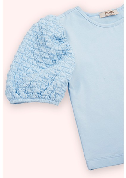 Kız Bebek Kısa Kollu Mavi Tişört fiyatları