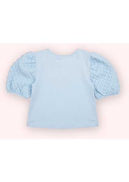 Kız Bebek Kısa Kollu Mavi Tişört modelleri