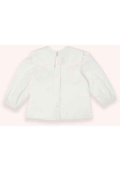 Kız Bebek Fiyonk Detaylı Beyaz Bluz modelleri