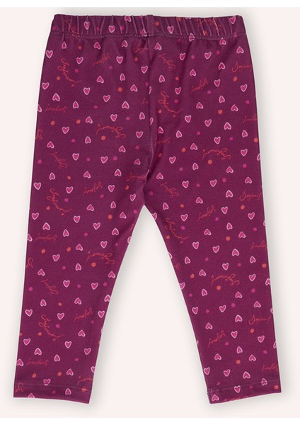 Kız Bebek Kalp Desenli Kırmızı Tayt fiyatları