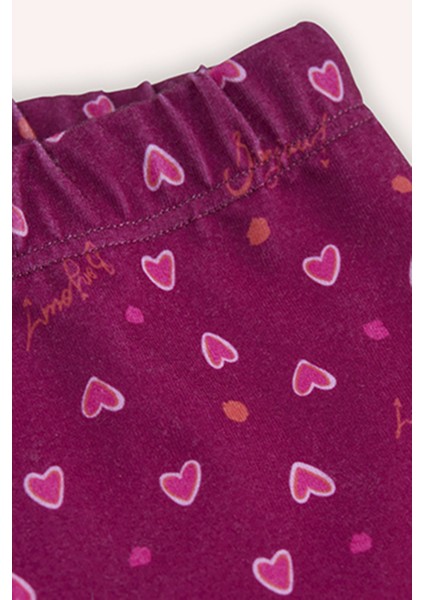 Kız Bebek Kalp Desenli Kırmızı Tayt modelleri