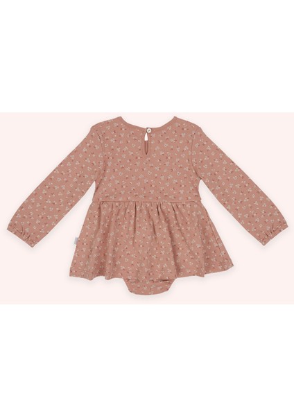 Yenidoğan Desenli Gül Rengi Body Elbise modelleri