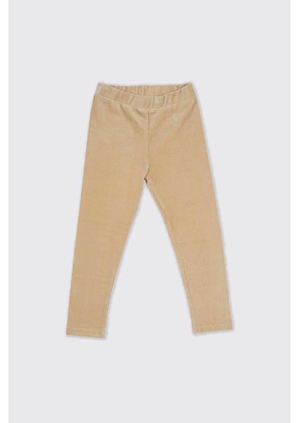 Kız Çocuk Fitilli Bej Tayt