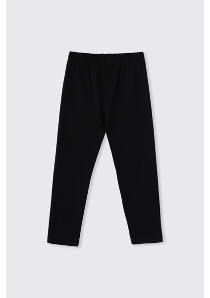 Kız Çocuk Beli Lastikli Siyah Tayt fiyatları