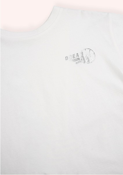 Kız Çocuk Bisiklet Yaka Varak Basklı Kısa Kollu Ekru Tişört fiyatları