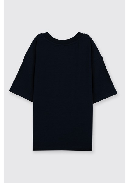 Erkek Çocuk Kısa Kollu Bisiklet Yaka Lacivert Tişört modelleri