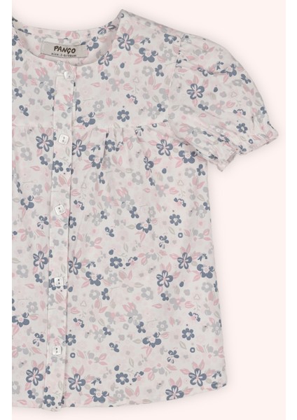 Kız Bebek Çiçek Desenli Beyaz Bluz fiyatları