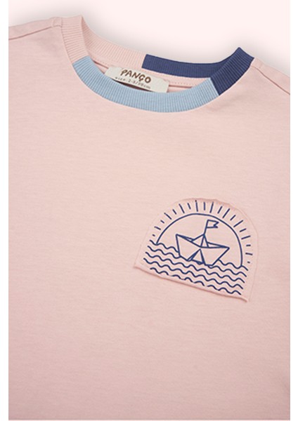 Erkek Bebek Kısa Kollu Pembe Tişört modelleri