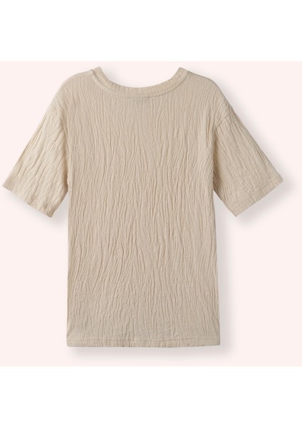 Erkek Çocuk Bisiklet Yaka Bej Tişört modelleri