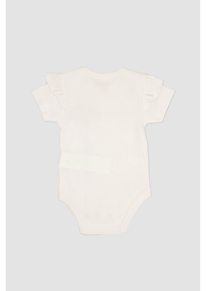 Kız Bebek Baskılı Kısa Kollu Ekru Body fiyatları