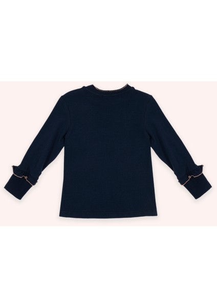 Kız Çocuk Nakışlı Lacivert Tişört fiyatları