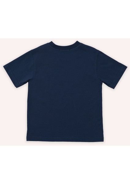 Erkek Bebek Nakış Detaylı Lacivert Tişört modelleri