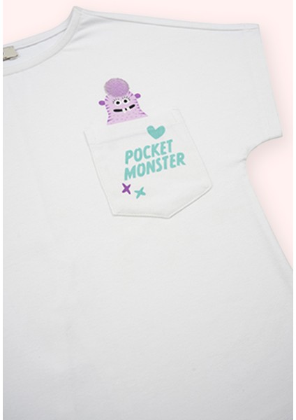 Kız Çocuk Baskı Detaylı Beyaz Tişört fiyatları
