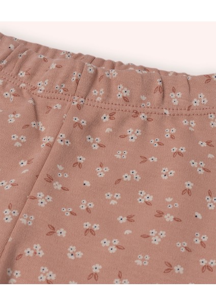 Yenidoğan Çiçek Baskılı Beli Lastikli Ekru Tayt fiyatları