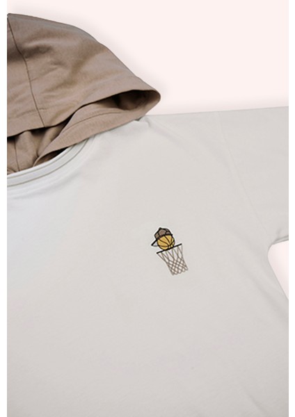 Erkek Çocuk Kapüşonlu Ekru Tişört fiyatları