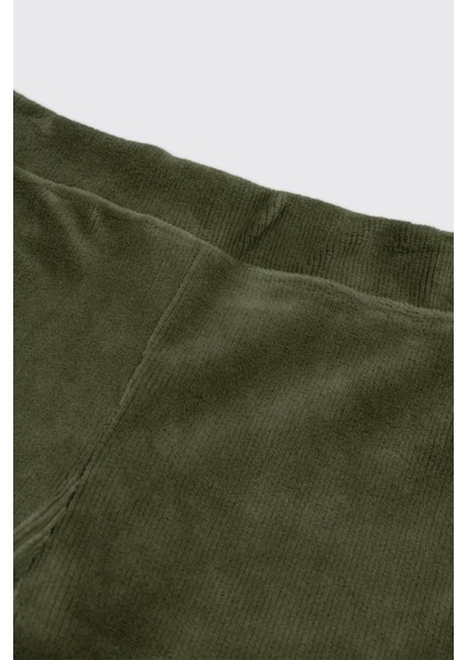 Kız Çocuk Fitilli Yeşil Tayt modelleri